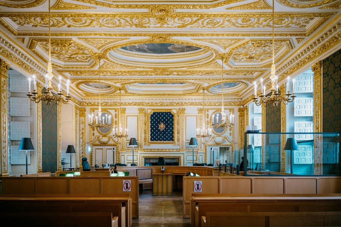 An ornate courtroom, where court-appointed receiverships are overseen